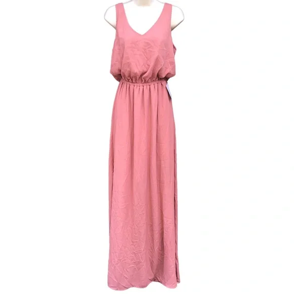 Show Me Your Mumu Medium Kendall Maxi Dress Rustic Mauve RM24 Bridesmaid - Picture 2 of 9